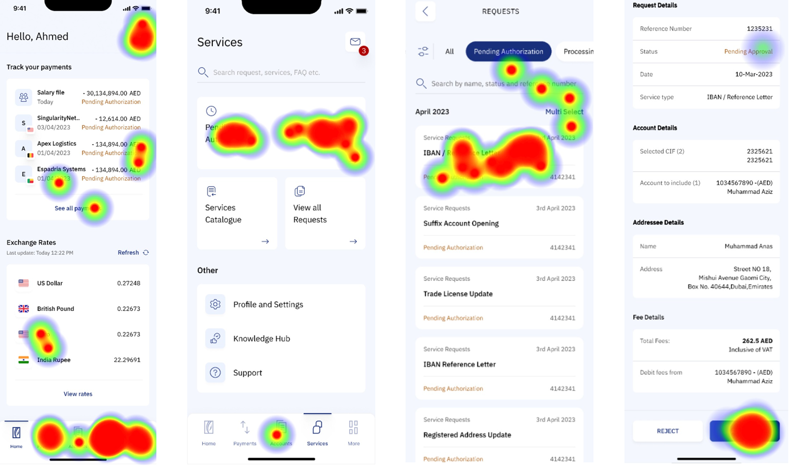 attention heatmaps over the live app