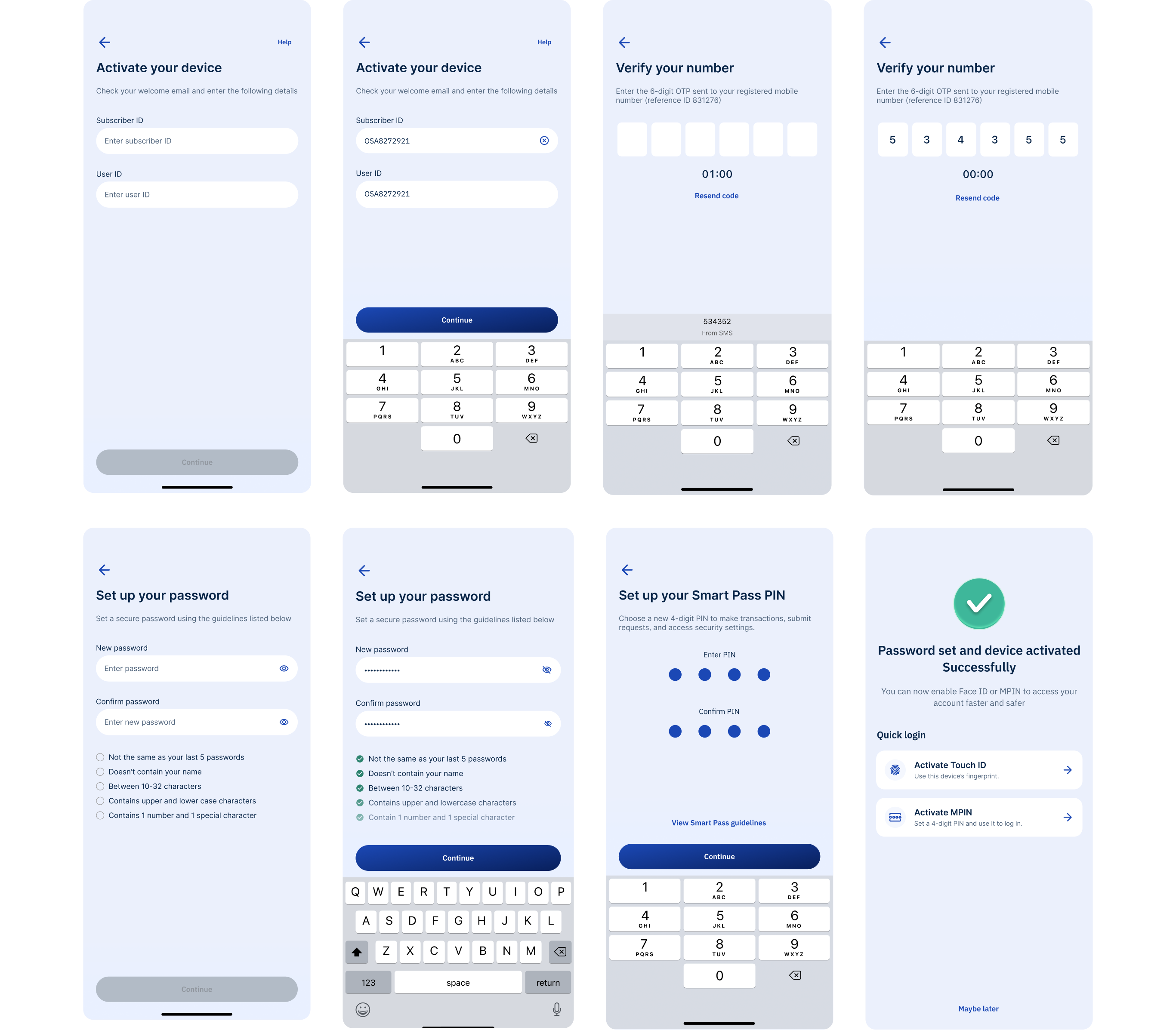 device activation onboarding flow