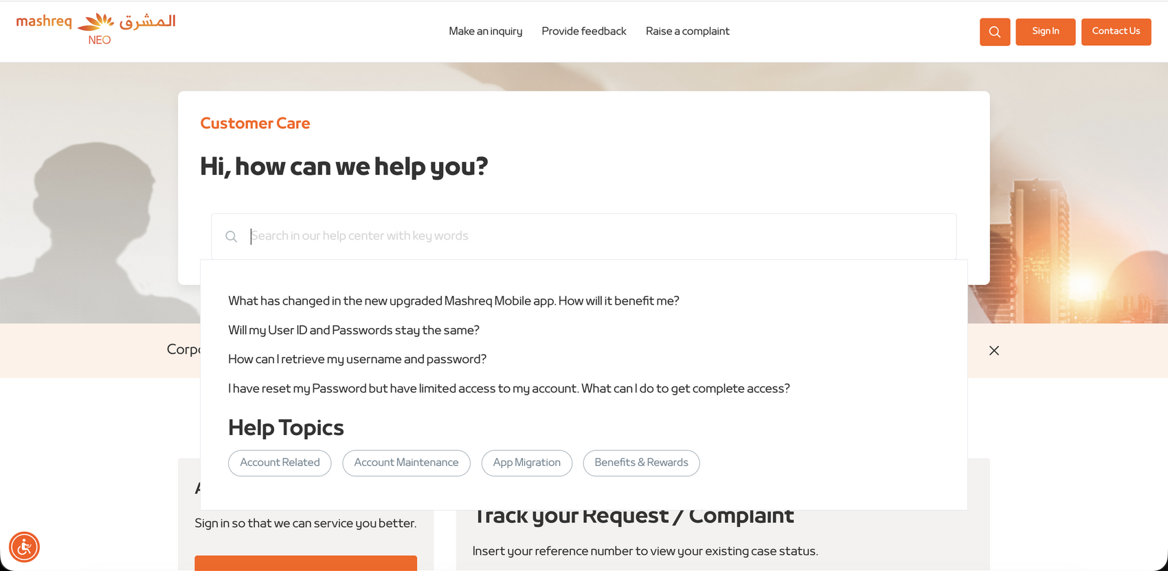 Mashreq customer care