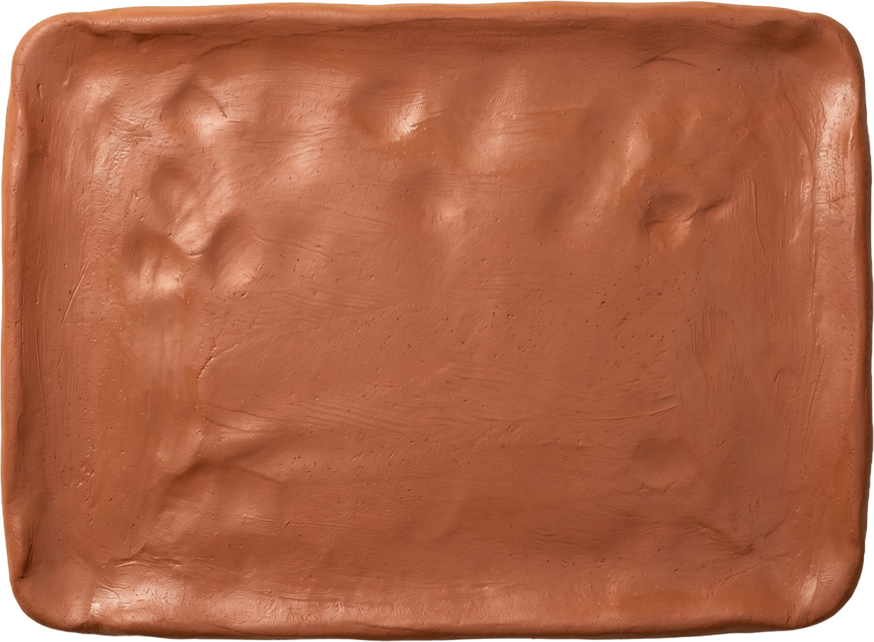 a slab of soft clay you can press and mold